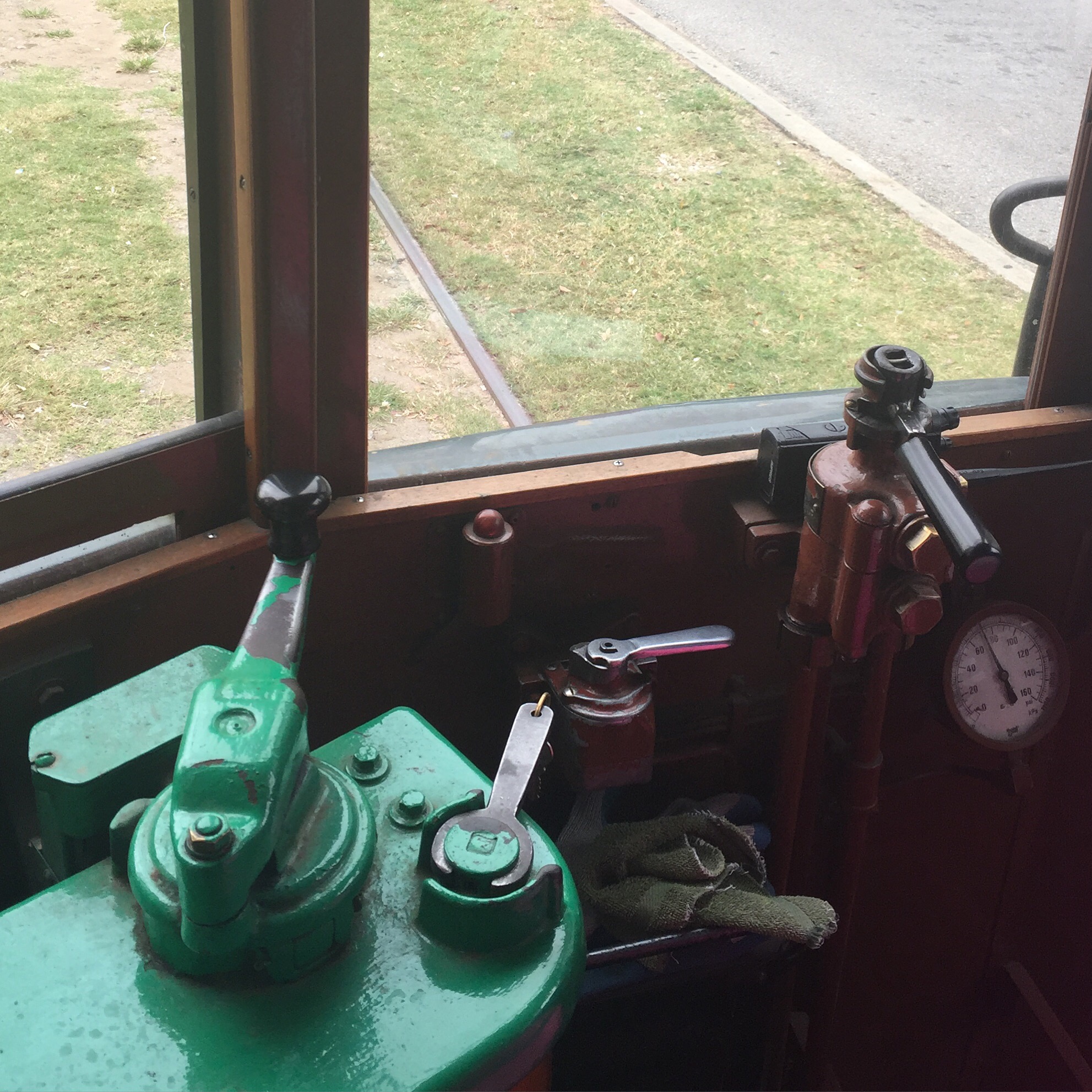 picture of trolley car controls