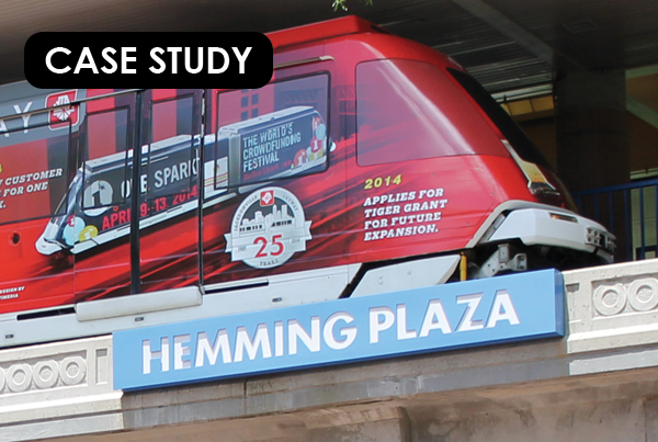 CASE STUDY: Jacksonville Skyway 25th Anniversary Train Wrap Design