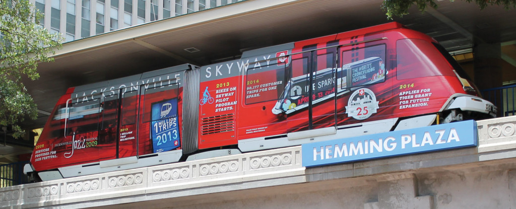 Skyway train wrap design slider