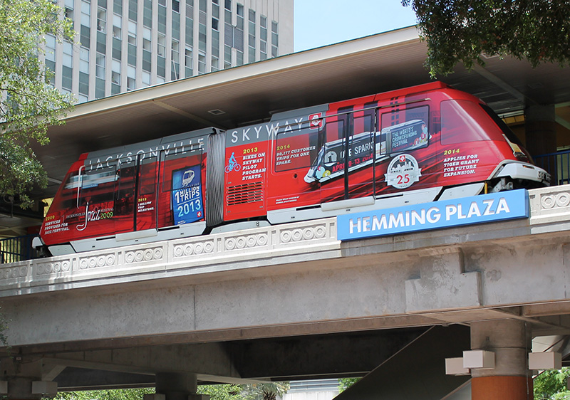 Jacksonville skyway train wrap design