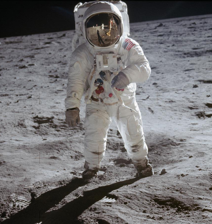 NASA Apollo 11 Aldrin astronaut on the moon photo