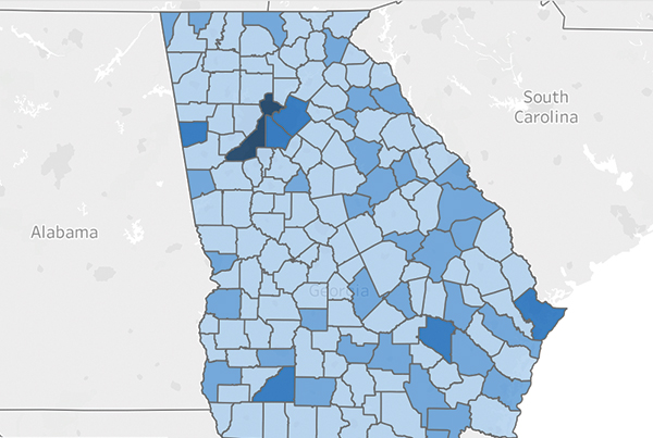 WABE.org Doctor Shortage Areas in Georgia interactive