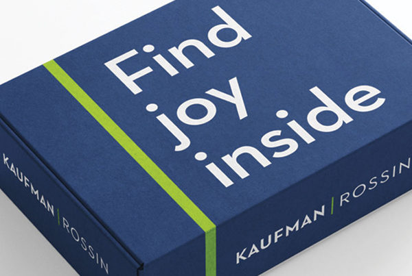 Kaufman Rossin Mailer Box Package Design