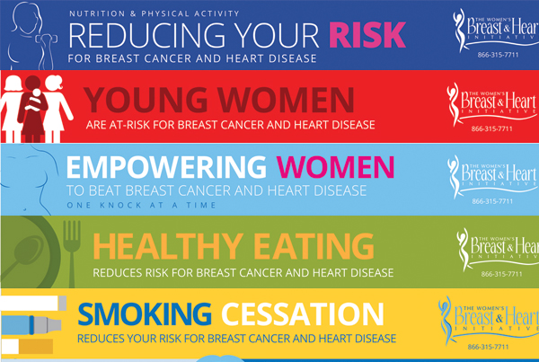 Women’s Breast & Heart Initiative web infographic designs